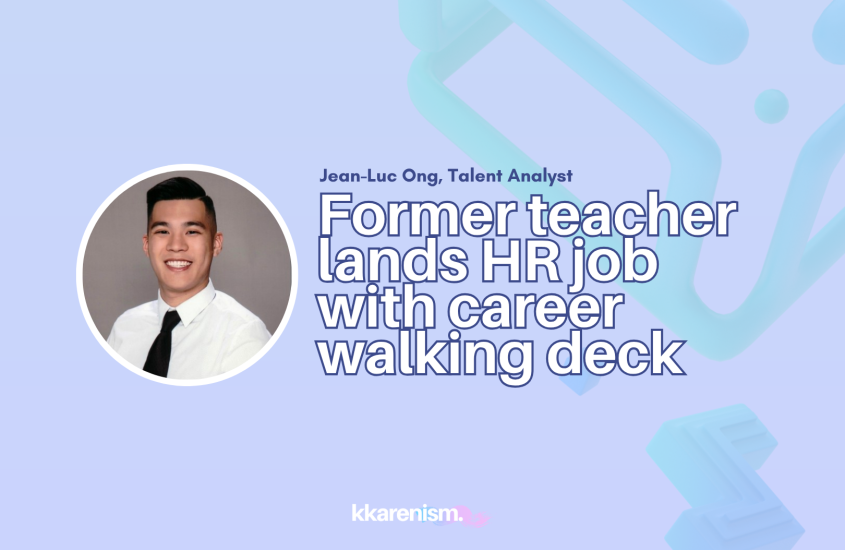 Former teacher lands HR job with career walking deck