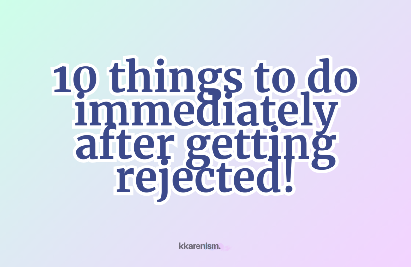 10 things to do after getting a job rejection